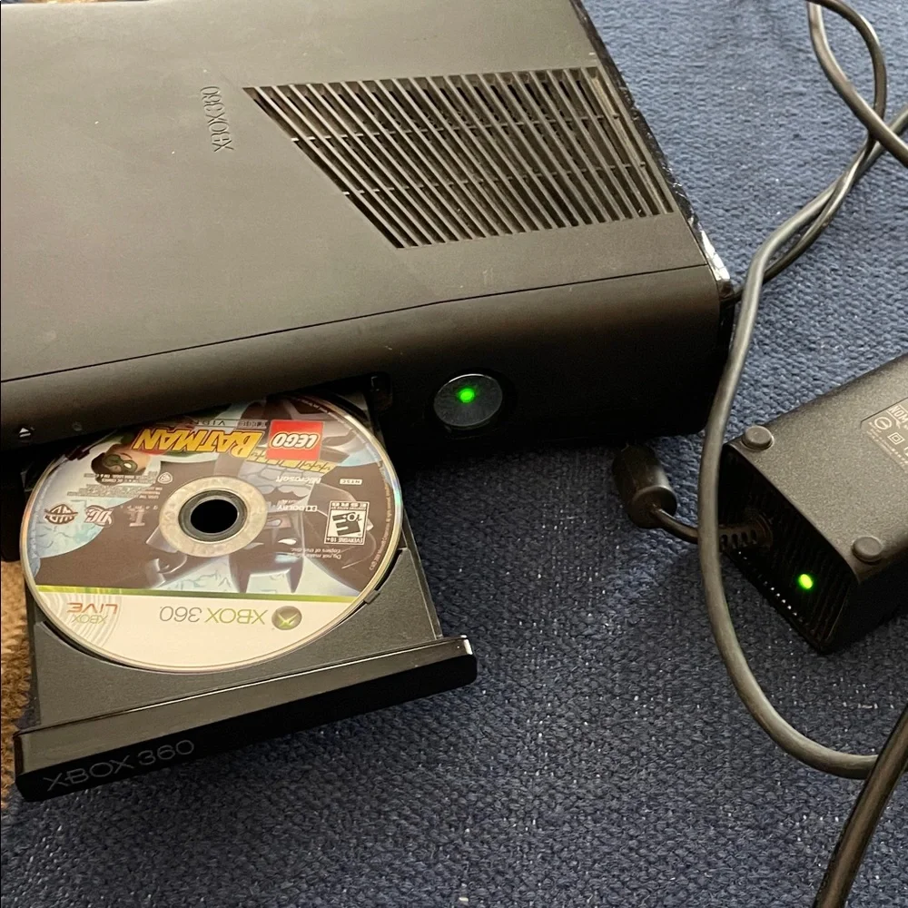 X box 360 Black Console game set with 2 controllers